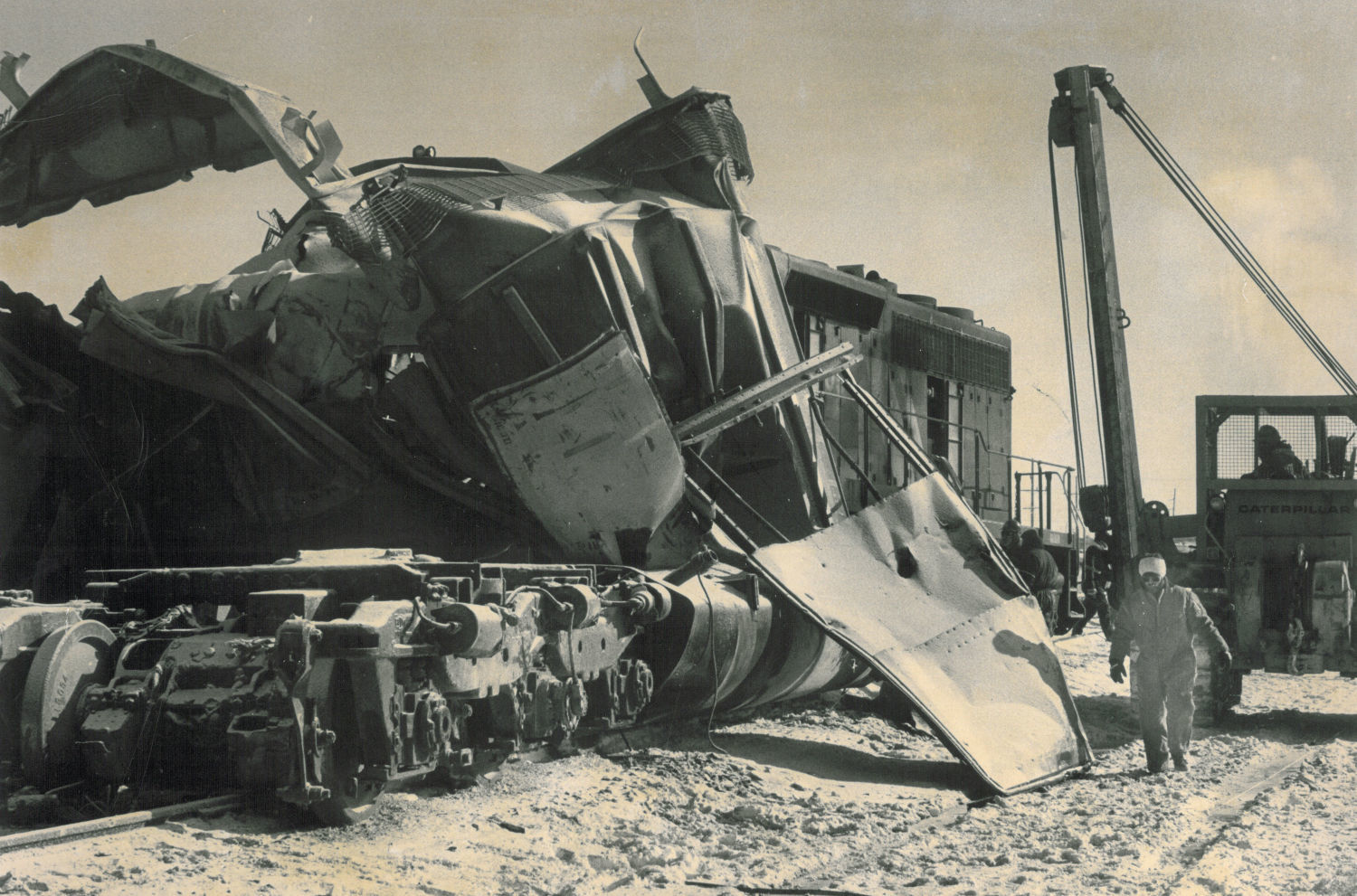 Damaged train